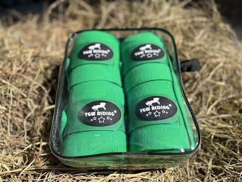 TGW RIDING أغطية أرجل بولو الحصان، أغطية ساق الحصان، ضمادات صوف الحصان، 4 عبوات in Kuwait