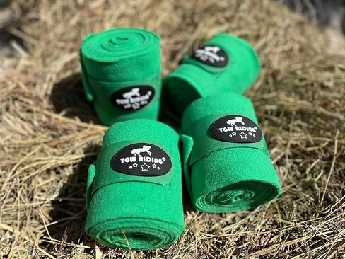 TGW RIDING أغطية أرجل بولو الحصان، أغطية ساق الحصان، ضمادات صوف الحصان، 4 عبوات in Kuwait