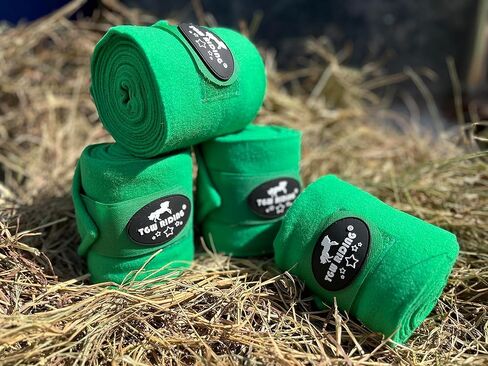 TGW RIDING أغطية أرجل بولو الحصان، أغطية ساق الحصان، ضمادات صوف الحصان، 4 عبوات in Kuwait