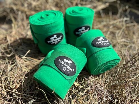 TGW RIDING أغطية أرجل بولو الحصان، أغطية ساق الحصان، ضمادات صوف الحصان، 4 عبوات in Kuwait