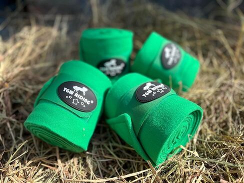 TGW RIDING أغطية أرجل بولو الحصان، أغطية ساق الحصان، ضمادات صوف الحصان، 4 عبوات in Kuwait