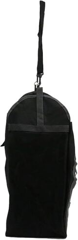 Skyehomo أكياس القش الحصان الأسود 600D أكسفورد القماش تغذية بطيئة حمل الحقائب مع المربعات الصغيرة سعة كبيرة أكياس التغذية للخيول الماعز الألبكة in Kuwait