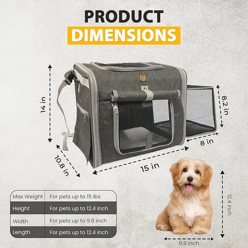 سلة دراجة للكلاب - حامل حقيبة ظهر للحيوانات الأليفة للكلاب الكبيرة والصغيرة - حقيبة سفر للحيوانات الأليفة مع جدران شبكية - أشرطة كتف لحمل الكلب في الخارج - حامل دراجة للكلاب المتوسطة الحجم in Kuwait