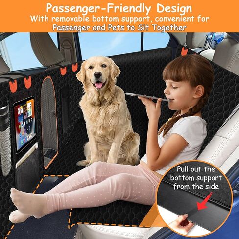 غطاء المقعد الخلفي للكلاب في السيارة، موسع المقعد الخلفي للكلاب، سيارات الدفع الرباعي والشاحنات، أرجوحة مقاومة للماء لحماية كاملة للكلاب، غطاء مقعد السيارة السفلي الصلب للكلاب مع واقي الباب in Kuwait