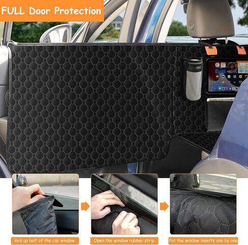 غطاء المقعد الخلفي للكلاب في السيارة، موسع المقعد الخلفي للكلاب، سيارات الدفع الرباعي والشاحنات، أرجوحة مقاومة للماء لحماية كاملة للكلاب، غطاء مقعد السيارة السفلي الصلب للكلاب مع واقي الباب in Kuwait