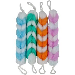 Loofah Lord 20 White and Pink Mixed Assortment Bath or Shower Sponge Loofahs Pouf Mesh Baby Shower, Girls Gift Bag Wholesale Bulk Lot