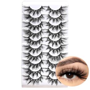 FARRED Eyelashes 12-18mm False Lashes Silk Faux Mink Lash 8D Fluffy Eyelash 10 Pairs Pack Short Lashes