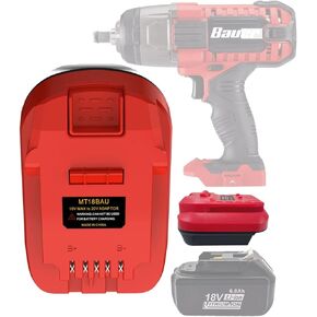 for Makita to for Bauer Battery Adapter,Adaptor for Makita 18V Battery Charger for Bauer 20V Cordless Power Tools,for Makita18V Lithium-ion Battery Convert to Baur 20V Hypermax Battery(only Adapter)