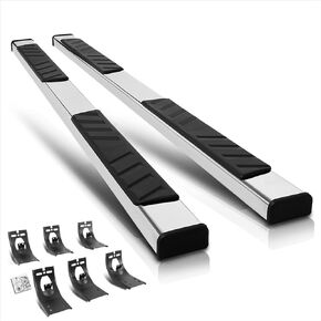 PM PERFORMOTOR 5 Inches Wide Stainless Steel Side Step Nerf Bar Running Boards Compatible with 2009-2022 Dodge Ram 1500 Quad (Extended) Cab, PM-RNB-8174-SS