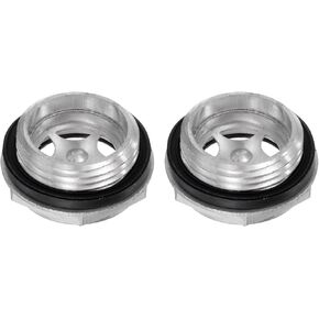 HARFINGTON 2pcs Air Compressor Oil Sight Glass G3/4" Male Thread Liquid Level Gauge Aluminum Alloy Hex Head Oil Indicator Window with O-Ring for Air Compressor Gearbox Tanks, Silver