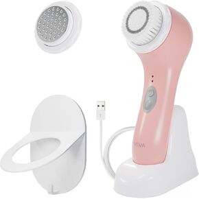 Spa Sciences - NOVA - Patented Sonic Facial Cleansing Brush & Exfoliating System (Not a Spin Brush) - All Skin Types - 3 Speeds - Waterproof - USB Rechargeable w/Charging Base