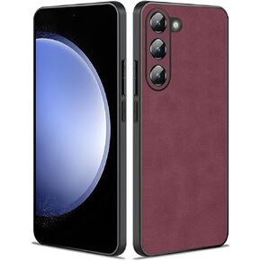 for Samsung S23 Ultra 5G Case(2023), TPU and Suede PU Leather Case, Anti-Vibration Anti-Slip Ultralight Luxury Case for Samsung S23 Ultra 5G, for Men Women(Blue)