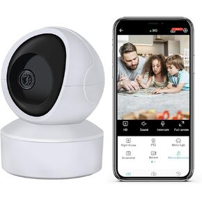 4MP Indoor Wireless Security Camera, 2.4/5GHz Pet WiFi Camera with PTZ Auto Tracking, 5G Baby Room Camera for Dog, Cat, Home Security,Motion Detection, Phone App Control, 24/7, 2-Way Talk