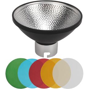 12cm Reflector Beauty Dish for AD M Standard, Soft Diffuser with 5 Color Filters, Pocket Flash Monolight with Layer Reproduction, for AD200 AD200Pro AD360II Flashes, Genericwgi17qctxe
