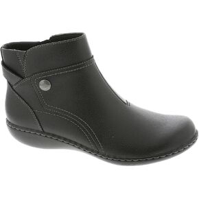 Clarks Women's Ashland Mabel Ankle Boot, Black Tumbled, 11 Narrow