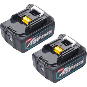 2 Pack 18V 6.0Ah Replacement Battery Compatible for Makita 18V BL1860 BL1860B BL1890 BL1860B BL1860 BL1850B BL1850 BL1840B BL1840 BL1830B BL1830 BL1820B BL1820 BL1815 Cordless Power Tools battery