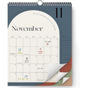 Wall Calendar 2024-2025, Monthly Calendar August 2024 to Dec 2025, 14.4" x 11.2" Aesthetic Wall Hanging Calendar Planner for Organizing Home Office, 2025 Calendar