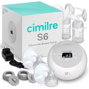 مضخة الثدي S6 القابلة للتعديل من Cimilre، جلسات مضخة قابلة للتخصيص مع سرعات دورة متعددة ومستويات شفط قوة المستشفى، مضخة الثدي الكهربائية المزدوجة