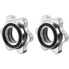 uxcell Barbell Collar Screw Clamps, Anti-Slip Spin Lock Collar Clamps for Barbell Dumbell Weight Lifting