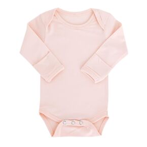 Copper Pearl Long Sleeve Bodysuit Baby: Ultra Soft Baby for Newborns, Boys, and Girls - Stylish, Comfortable, Overlap Shoulders, Premium Knit Fabric - 3-6 Months, Blush
