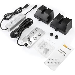 Dyna-Living Ultrasonic Mist Maker 12 Head Ultrasonic Pond Fogger 400W Humidifier Fog Machine Atomizing Plate with Buoy IP67 Waterproof Atomizer for Halloween Decoration Rockery Fishtank Landscape