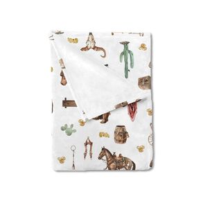 Western Cowboy Baby Blanket for Boys Cowboy Hat Boots Coins Cactus Horse Flannel Swaddle Blanket Soft Receiving Blankets Newborn Toddler Nursery Bed Blankets Stroller Crib Playmat 30x40