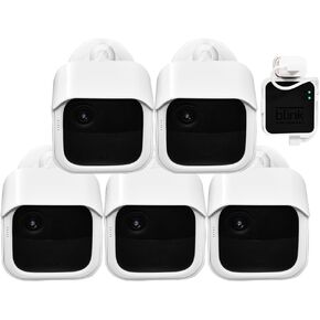 Blink Outdoor Camera Wall Mount Compatible with 3rd & 4th Gen, 360 Degree Adjustable Mount,Weatherproof Protective Housingwith Blink Sync Module 2 Outlet Mount for Blink Camera System (White 5PCS)