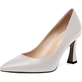 MOVINSTEPS Womens Slip On Pointed Toe Matte Sexy Wedding Spool High Heel Pumps Shoes 3.3 Inch
