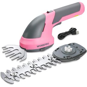 WORKPRO Cordless Grass Shear & Shrubbery Trimmer - 2 in 1 Handheld Hedge Trimmer 7.2V Electric Grass Trimmer Hedge Shears/Grass Cutter Rechargeable Lithium-Ion Battery and Charger Included