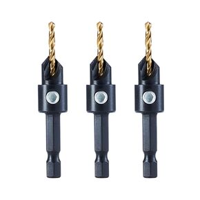 toolant Silence Combination Countersink Drill Bits, #4, 3pack, High-Speed Steel Counter Sink Drill Bit for US Wood Screw