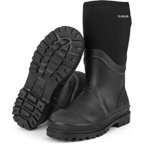 GUGULUZA Hunting Rubber Boots, Waterproof Hunting Boots with 5mm Neoprene for Men, Insulated Rain Boots for Outdoors