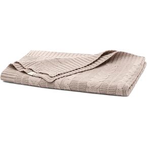 BOLL & BRANCH Cable Knit Baby Blanket - Natural, ONE Size