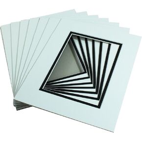 BLACKCORE MAT, 10 of 18x24 White Pre-cut Acid-free for 12x18 +back+bag