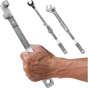 Silginnes Universal Wrench Extender Tool Bar - Extra Long Torque Adaptor Wrench Extension For Hard to Reach Areas - Ideal for Mechanics, Handyman & DIYers - Fully Coated to Prevent Corrosion