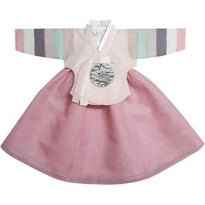 Korean Baby Girl Hanbok for 100~15y/o L.Pink Long Girl Hanbok Baby Kids Korean Hanbok Traditional Dress