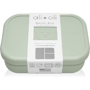 Ali+Oli Silicone Bento Box (Rose) Lunch Box for Kids, Toddlers, Preschoolers & Adults | BPA-Free and Spill-Proof | Ideal for School, and On-the-Go Meals | Durable Container for Snacks in Kuwait