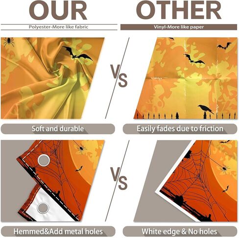 7 × 5 قدم خلفية صورة الهالوين البرتقالية للحفلات الكبيرة رقعة اليقطين صورة القمر خلفية التصوير الفوتوغرافي للأطفال الساحرة ديكورات المنزل المسكون راية in Kuwait