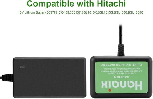 3.0Ah 18V Battery and Charger Set for Hitachi BSL1815X BSL1815S BSL1830 BSL1830C 330139 330557 339782 Li-ion Replacement Battery in Saudi Arabia