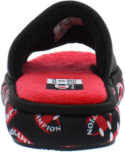 Champion Plush Smile Slide Womens Shoes Size 8, Color: Black/Red in Saudi Arabia