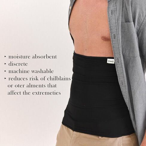 CHARM Stomach Wrap Japanese Haramaki - Mens Belly Warmer Womens Postpartum & Maternity Belt Light Greige in Saudi Arabia