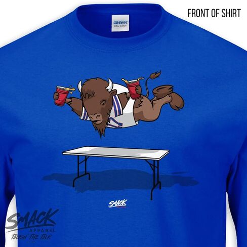 Buffalo Football Fans. Smash Tables Royal T-Shirt (Sm-5X) in Saudi Arabia