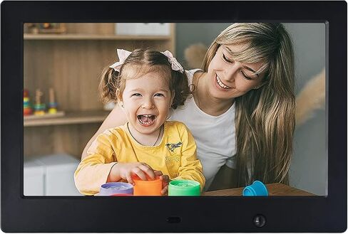 إطار صور رقمي مقاس 8 بوصات، إطار صور رقمي USB أو SD، شاشة HD مع جهاز تحكم عن بعد، دعم الفيديو والموسيقى، عرض الشرائح، قابل للتركيب على الحائط، لكبار السن in Saudi Arabia