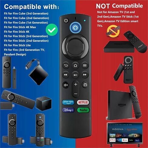 جهاز التحكم عن بعد الصوتي البديل PRO لجهاز TV-Stick/TV Cube ومتوافق مع Insignia/Toshiba/Pioneer Fires Smart TVs in Saudi Arabia