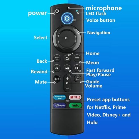 جهاز التحكم عن بعد الصوتي البديل PRO لجهاز TV-Stick/TV Cube ومتوافق مع Insignia/Toshiba/Pioneer Fires Smart TVs in Saudi Arabia