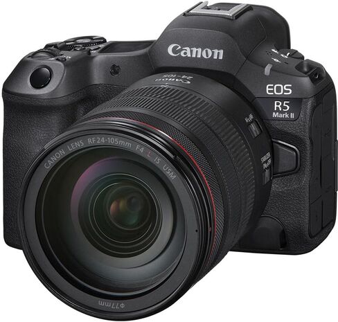 Canon EOS R5 Mark II Full Frame Mirrorless Camera Body with RF 24-105mm F4 L is USM Lens 6536C012 Bundle with Deco Gear Photography Bag + Microphone + Monopod + Software & Accessories Kit in Saudi Arabia