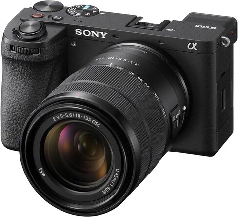 Sony Alpha a6700 Mirrorless Camera, 26 MP Sensor, 4K Video, and Vlog Friendly Functions with 18-135mm Lens (ILCE-6700M/B) + 64GB Memory Card + Filter Kit + NP-FZ100 Compatible Battery + More in Saudi Arabia