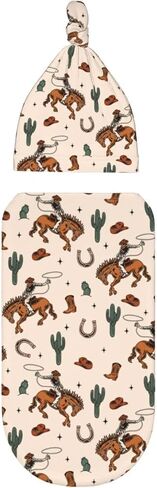 بطانية قماط من Western Baby Stuff مع مجموعة قبعة صغيرة، كيس قماط للأطفال من الصبار الناعم، أكياس نوم لحديثي الولادة للفتيات والأولاد in Kuwait