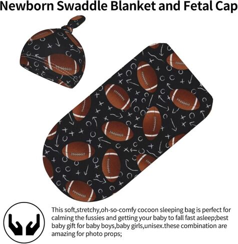 بطانية قماط من Western Baby Stuff مع مجموعة قبعة صغيرة، كيس قماط للأطفال من الصبار الناعم، أكياس نوم لحديثي الولادة للفتيات والأولاد in Saudi Arabia