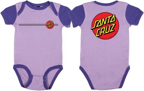 SANTA CRUZ Classic Dot Short Sleeve One Piece T-Shirt Infant Bodysuit, Lavender/Purple, 18 Months (18 Months) in Saudi Arabia