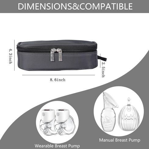 Insulated Breastmilk Cooler Bag with 2 Ice Packs - Breastmilk Cooler Organizer Bag for Daycare, Breastfeeding Mom Travel Outdoor in Saudi Arabia